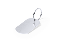 Dog tag nøkkelring laget av resirkulert aluminium