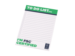 Notatblokk A5 med lim - Med eget trykk.