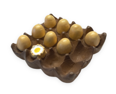 Eggbrett 3D kjøleskapsmagnet, 45x45mm