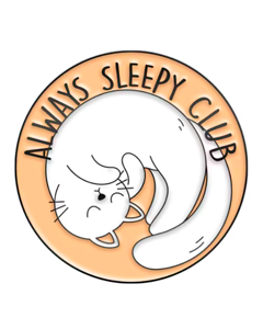 Always sleepy club hvit kattepin