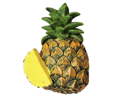 Ananas kjøleskapsmagnet, 3D fruktmagnet, 66x50mm