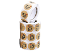 Takk for bestillingen, klistremerkerull, 500 stk, 25mm