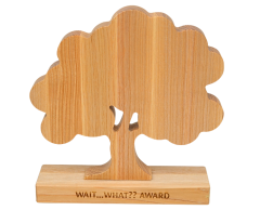 Bærekraftspris med tredesign laget av tre
