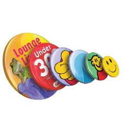 Runde buttons med trykk – Lavest pris!