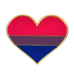 Biseksuell hjerteformet emaljepin