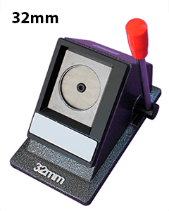 Stasjonær papirstans for 32 mm buttons