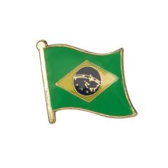 Brasil flagg emalje pin