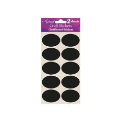 Chalkboard stickers oval small