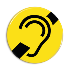 Døvebutton - gul
