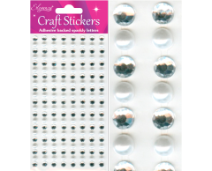 Pynteperler og steiner på snor, 6mm, 147 stk.