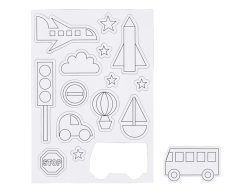 Gjør-det-selv-magneter på ark - Transporttema