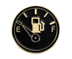 Tom bensintank svart symbol pin