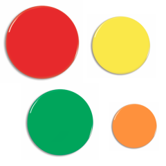 Fargede button uten trykk