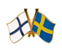 Finland - Sverige flagg vennskapspin