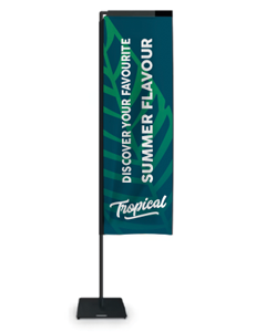 Strandflagg rektangulært - budsjett