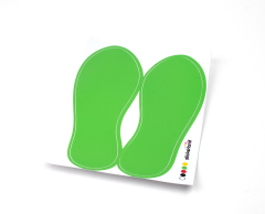 Grønne fotspor til gulvet 28 cm