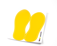 Gule fotspor til gulvet 18 cm