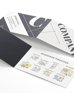 Foldbare visitkort - Mere plads til information