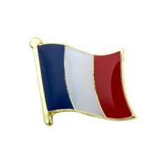 Fransk flagg emaljepin