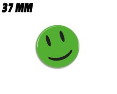 Grøn glad smiley magnet 37mm 