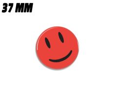 Rød glad smiley magnet 37mm 