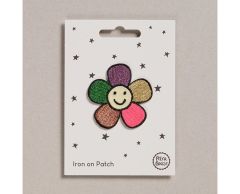 Glad smiley blomst strykemerke