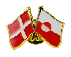 Danmark-Grønland vennskapsflagg-pin
