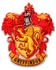 Gryffindor våpenskjold stoffmerke, Harry Potter