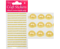 Gullperler 4mm, selvklebende 240 stk