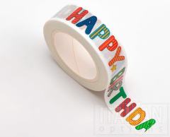 Dekorativ washi-tape - Happy birthday 15mm x 10m