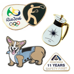 
Imitert hard emalje med trykte elementer