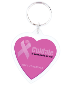 Hjerte akryl nøkkelring 52 x 45,5 mm