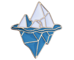 Isfjell pin Antarktis 23x25mm