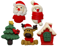 Julemagnetpakke, 5 stk - Den store julepakken 3D magneter