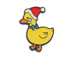 Juleand med nisselue pin 26x20mm