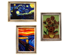 Klassiske malerier, magnet sampak, 3 stk - Den lille kunstpakken