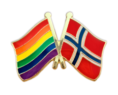 LGBT - Norge vennskapsflagg emaljepin