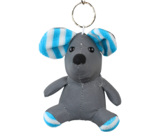 Lys blå/hvitstripet mus refleksdyr uten logo