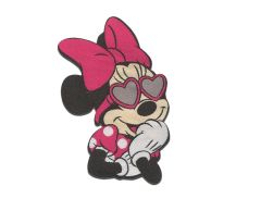 Minnie Mouse med solbriller strykemerke
