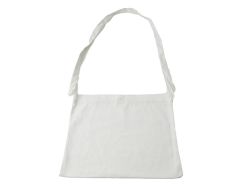 Bomull musette sykkelveske 37x28 cm – hvit