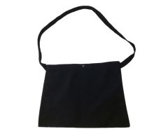 Bomull musette sykkelveske 37x28 cm – svart