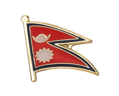 Nepal flagg pin