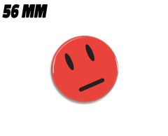 Rød nøytral smiley magnet 56 mm