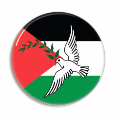 Palestina flaggmerke med fredsdue