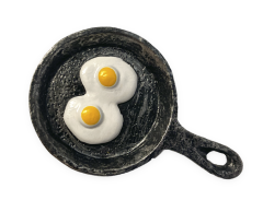 Panne med egg, 3D kjøleskapsmagnet, 70x44mm