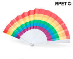 Regnbuevifte til Pride av resirkulert plast RPET