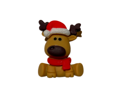 Lite reinsdyr gipsmagnet, 21x17mm