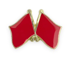 Rød flagg emalje pin
