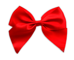 Røde klistremerke sløyfer, 6 stk.