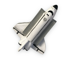 Romrakett 3D-magnet, 60x44mm